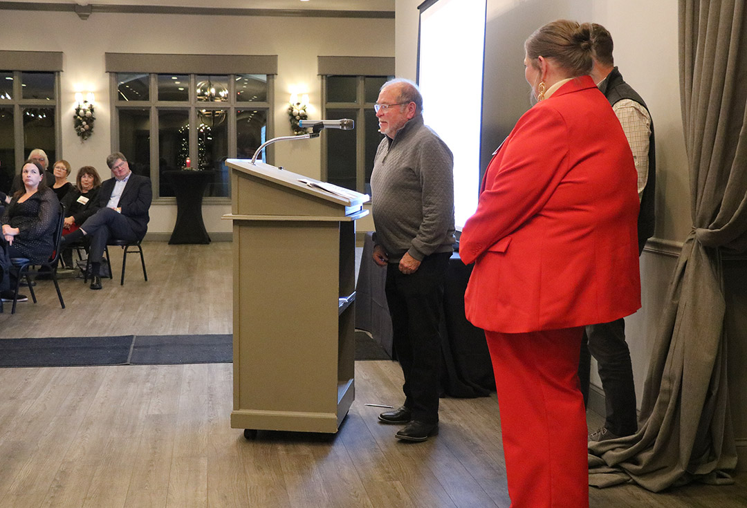 SIWDB Chair Terance Henry honors SIWDB members who have given many years of dedicated service to the board.